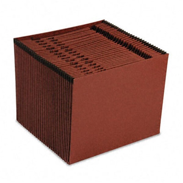 Paperperfect EarthWise Recycled 1-31 Expanding File- 21 Pocket- Red Fiber- Letter- Red PA2189494 - main